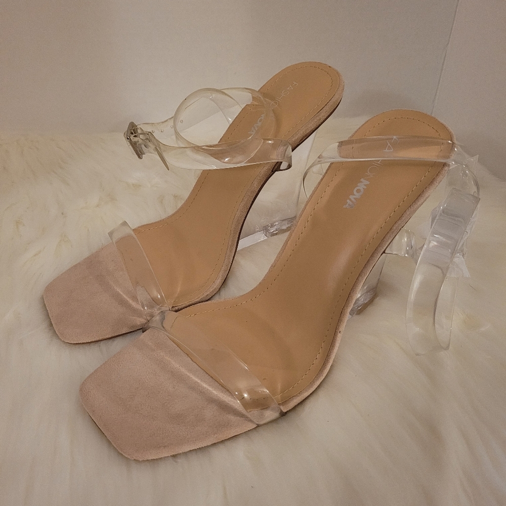 Fashion Nova Transparent Wedge Heels